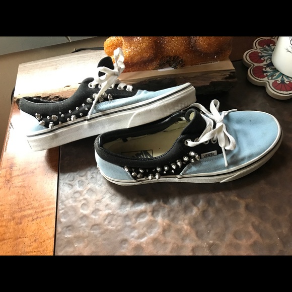 Light Blue Studded Vans - Picture 7 of 7